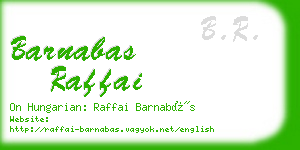 barnabas raffai business card